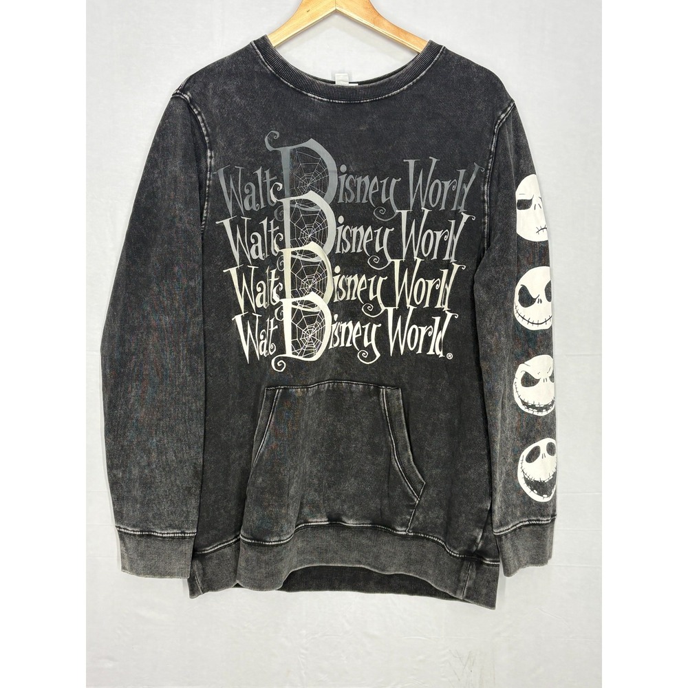 Nightmare Before Christmas Jack Skellington Sweatshirt‎ Mens Gray Large Disney